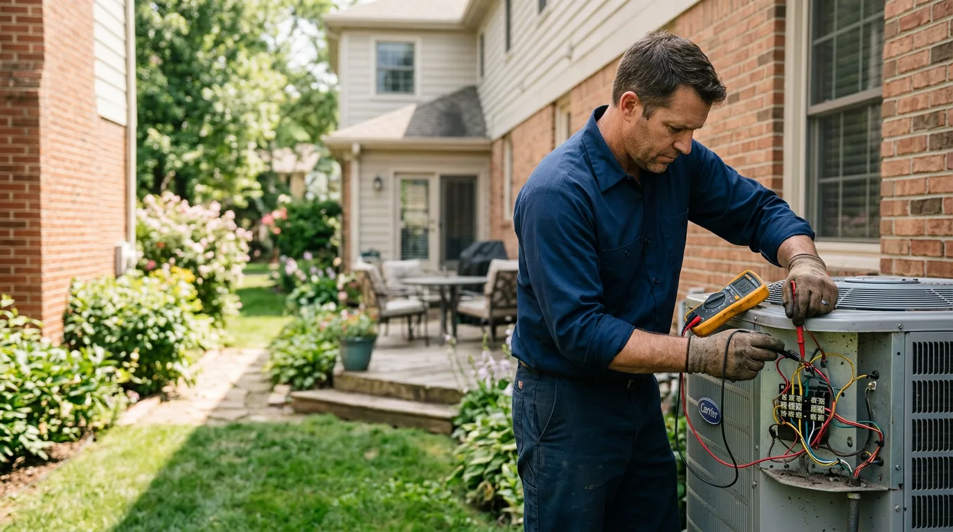 HVAC technician working near Cogan Station, PA